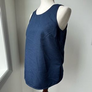 J CREW - Navy Blue Structured Sleeveless Blouse - Size 4